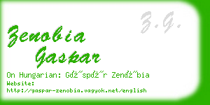 zenobia gaspar business card